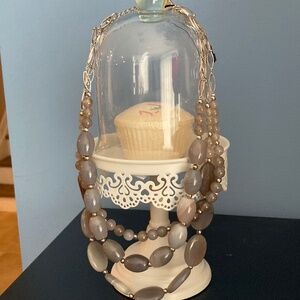 Multi row amethyst & agate necklace